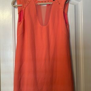 Zara coral color dress with stud detail